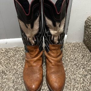 Brown and Black Western Boots